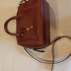 Fossil Women's Rachel Satchel Purse Handbag - Brown Color - MSRP $178